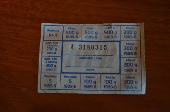 Original communist era ration cards