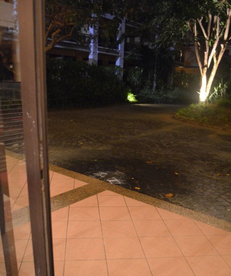 How romantic: a chemical fountain gently splashing on my face