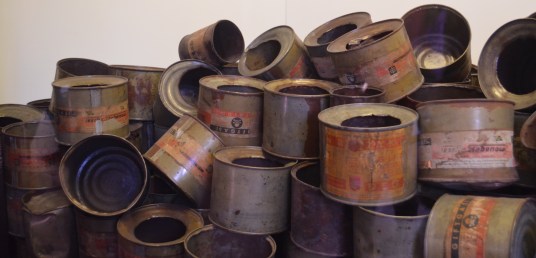 Discarded cans of Zyklon B found by Allies at the end of WWII