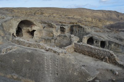Very civilised: dwellings cut from stone cliffs